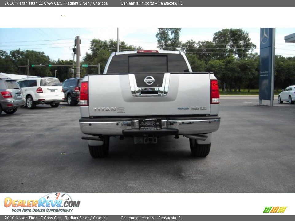2010 Nissan Titan LE Crew Cab Radiant Silver / Charcoal Photo #4