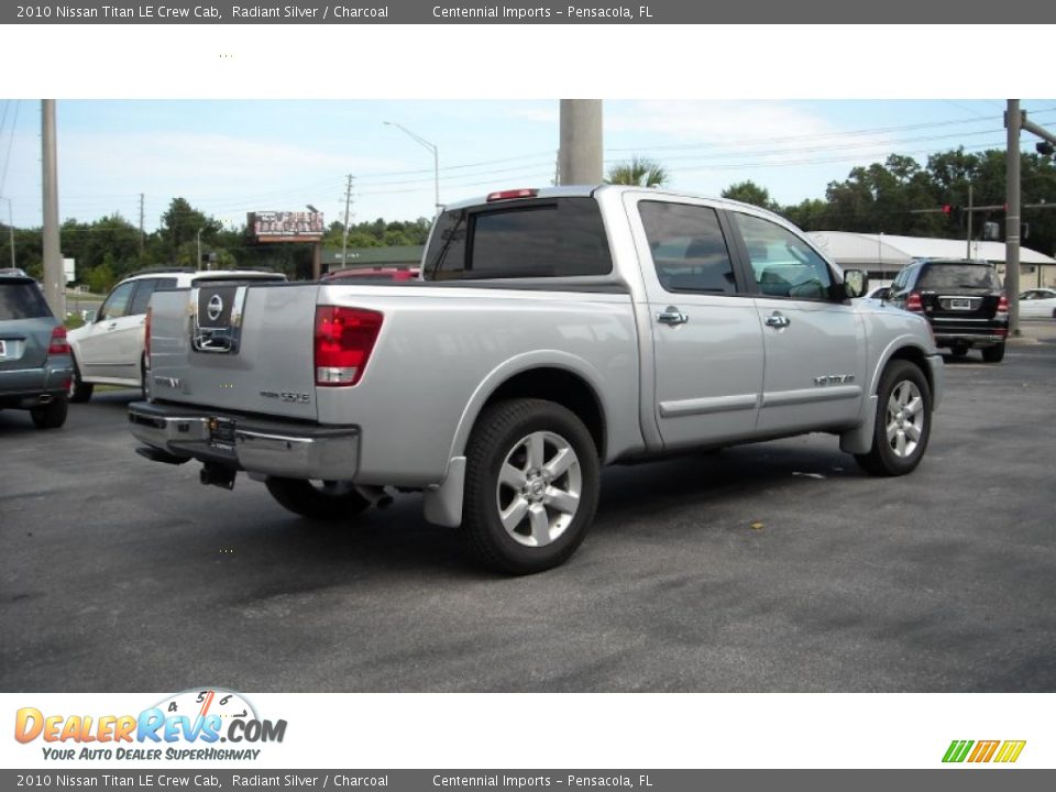 2010 Nissan Titan LE Crew Cab Radiant Silver / Charcoal Photo #5
