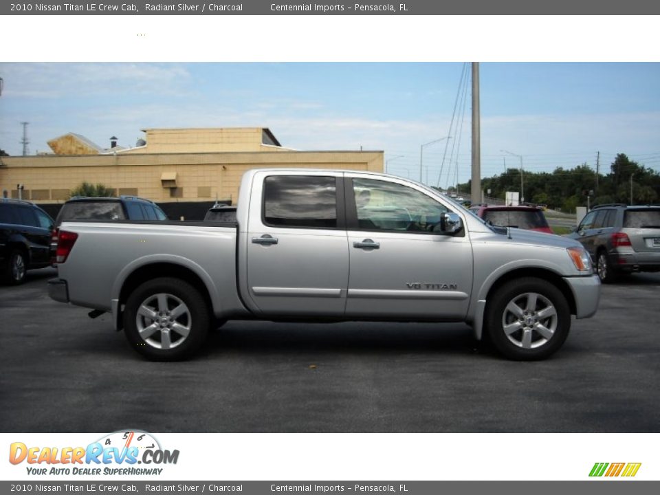 2010 Nissan Titan LE Crew Cab Radiant Silver / Charcoal Photo #6
