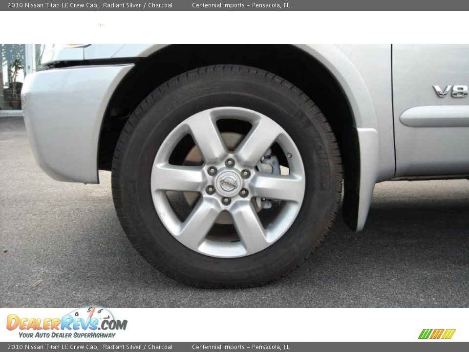 2010 Nissan Titan LE Crew Cab Radiant Silver / Charcoal Photo #9