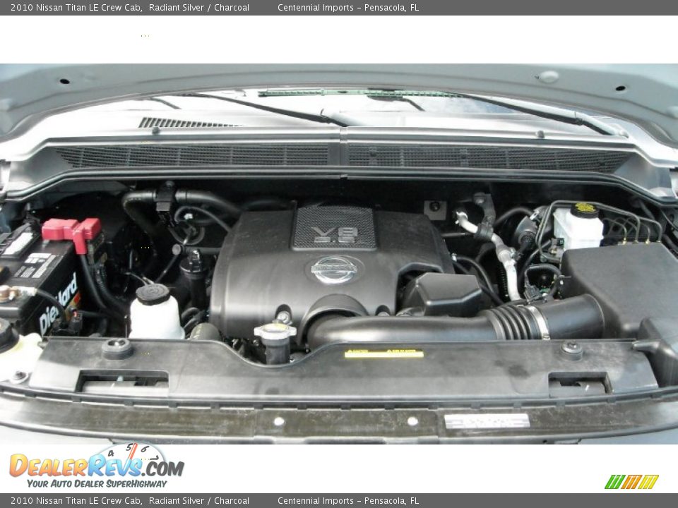 2010 Nissan Titan LE Crew Cab Radiant Silver / Charcoal Photo #15