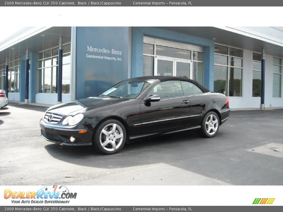 2009 Mercedes-Benz CLK 350 Cabriolet Black / Black/Cappuccino Photo #1
