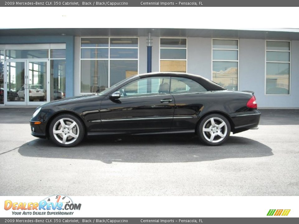 2009 Mercedes-Benz CLK 350 Cabriolet Black / Black/Cappuccino Photo #2