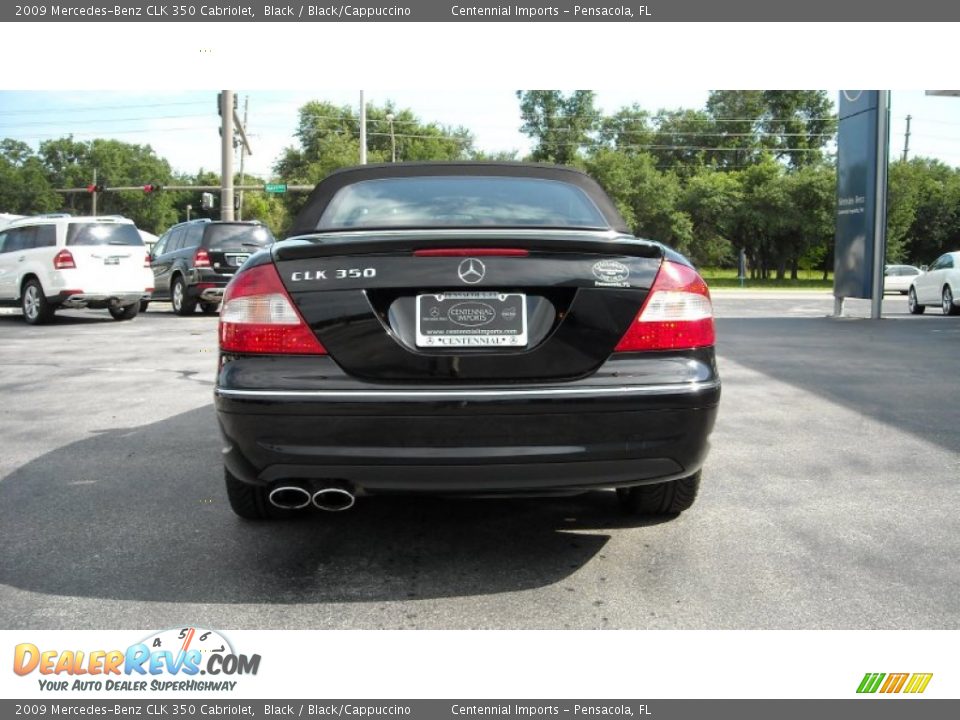 2009 Mercedes-Benz CLK 350 Cabriolet Black / Black/Cappuccino Photo #4