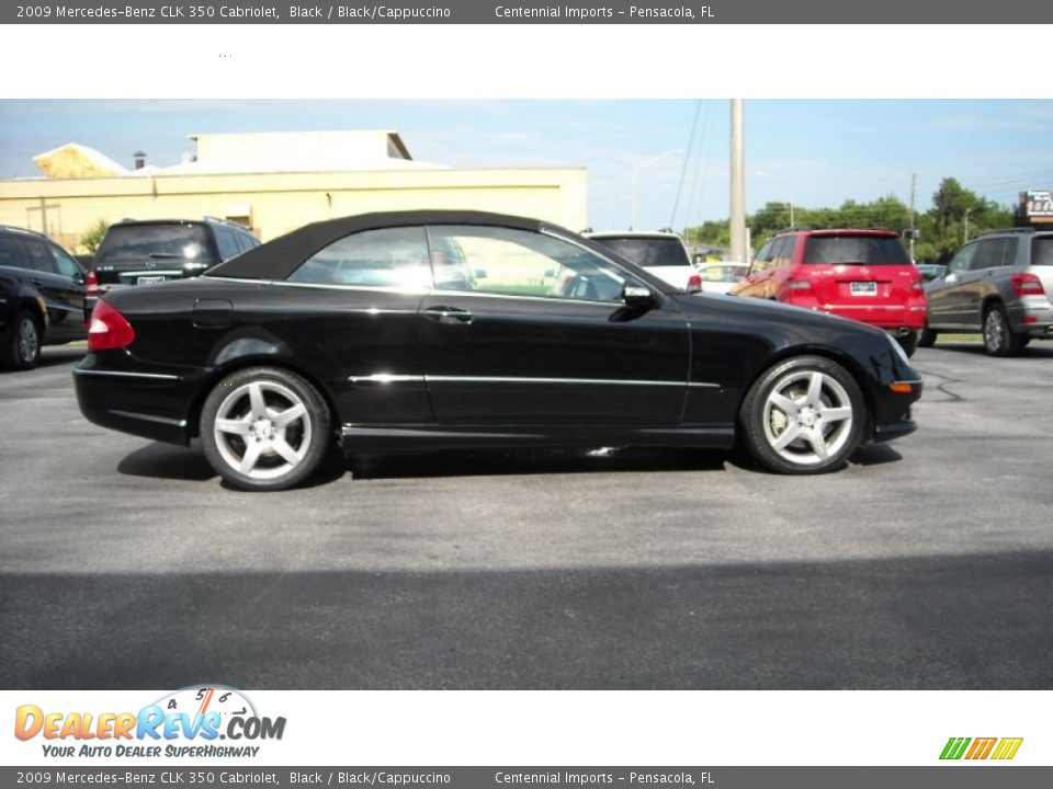 2009 Mercedes-Benz CLK 350 Cabriolet Black / Black/Cappuccino Photo #6