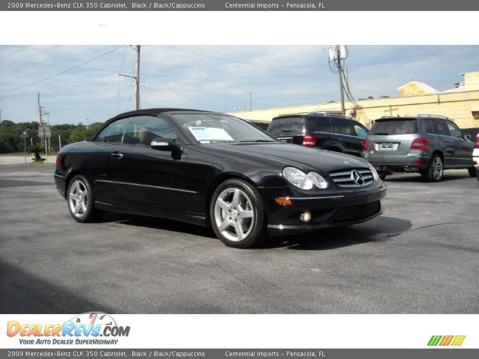 2009 Mercedes-Benz CLK 350 Cabriolet Black / Black/Cappuccino Photo #7
