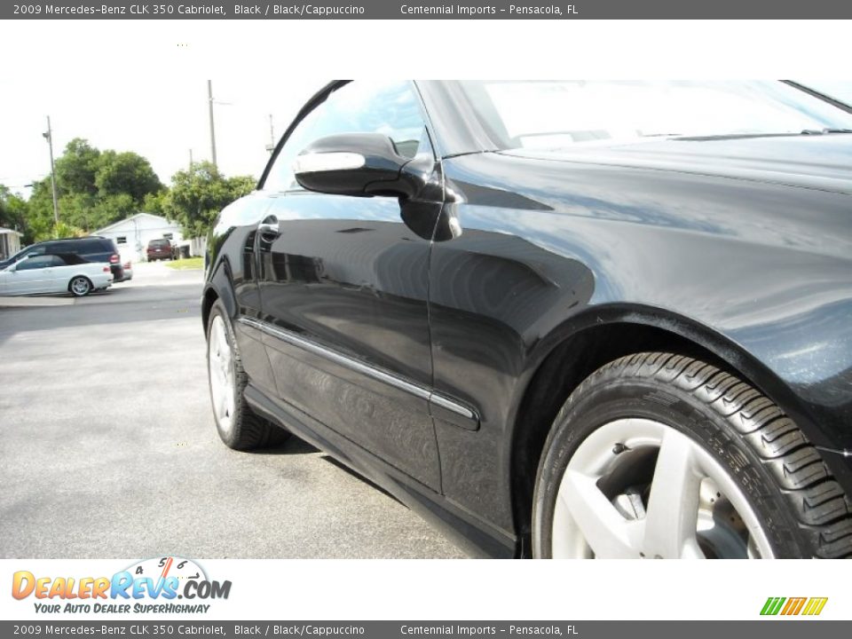 2009 Mercedes-Benz CLK 350 Cabriolet Black / Black/Cappuccino Photo #10