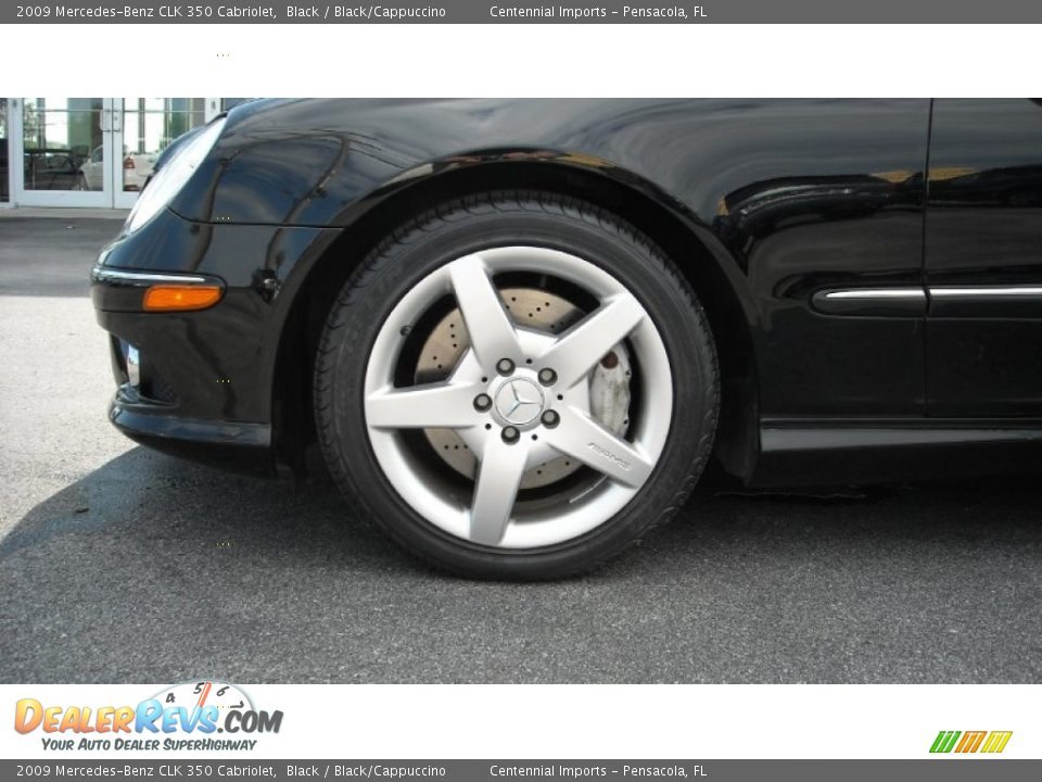 2009 Mercedes-Benz CLK 350 Cabriolet Black / Black/Cappuccino Photo #11