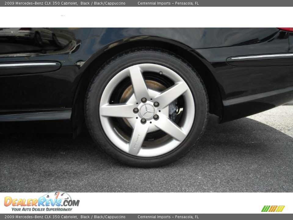 2009 Mercedes-Benz CLK 350 Cabriolet Black / Black/Cappuccino Photo #12