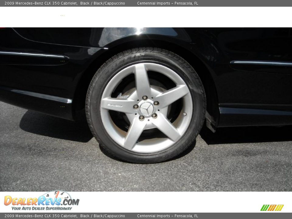 2009 Mercedes-Benz CLK 350 Cabriolet Black / Black/Cappuccino Photo #13