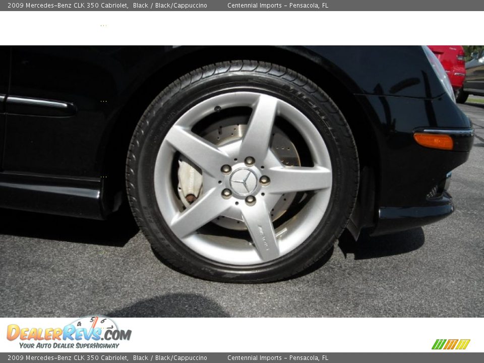 2009 Mercedes-Benz CLK 350 Cabriolet Black / Black/Cappuccino Photo #14