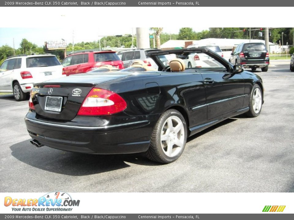2009 Mercedes-Benz CLK 350 Cabriolet Black / Black/Cappuccino Photo #21