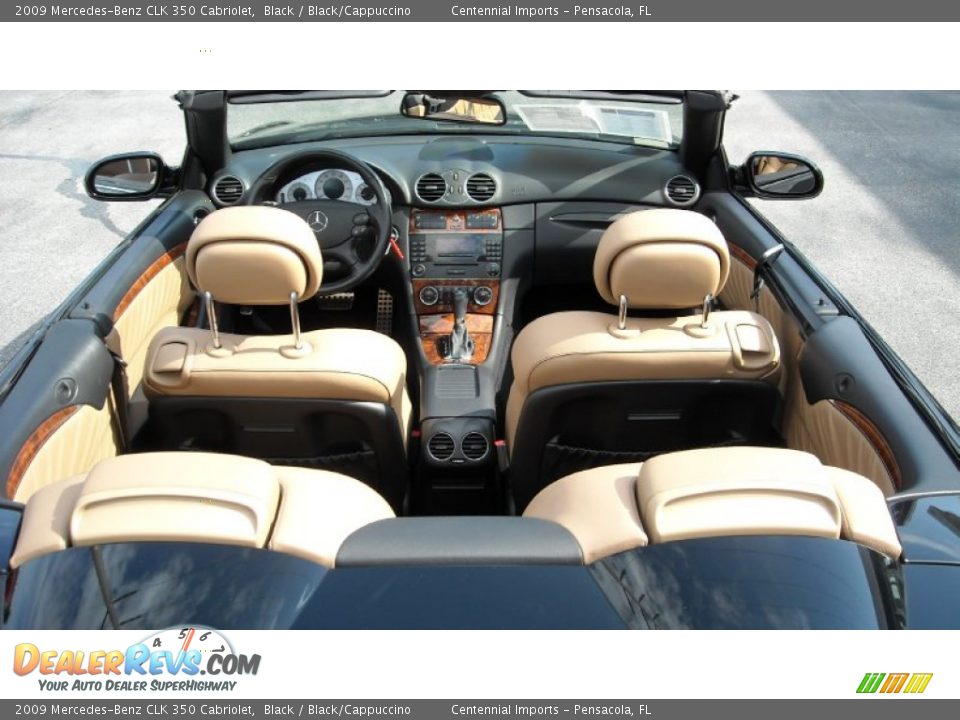 2009 Mercedes-Benz CLK 350 Cabriolet Black / Black/Cappuccino Photo #25