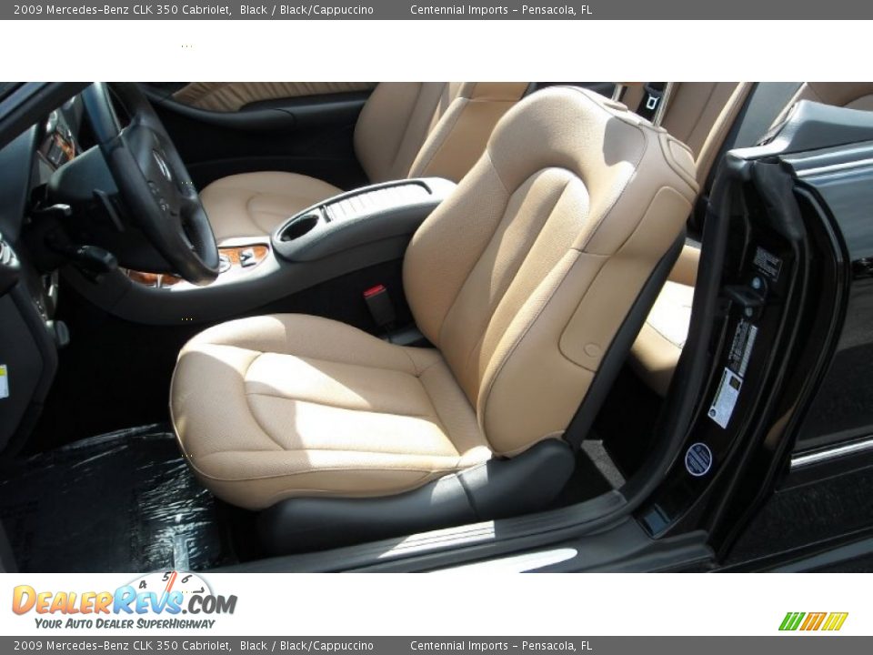 2009 Mercedes-Benz CLK 350 Cabriolet Black / Black/Cappuccino Photo #27