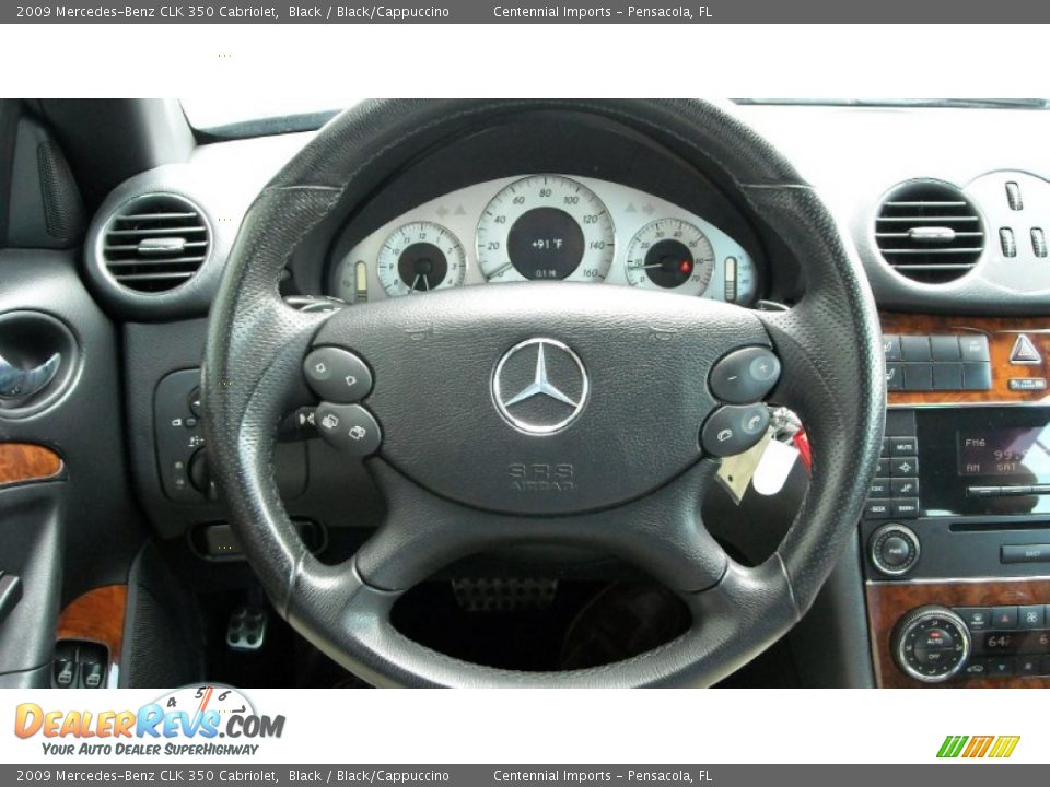 2009 Mercedes-Benz CLK 350 Cabriolet Black / Black/Cappuccino Photo #34