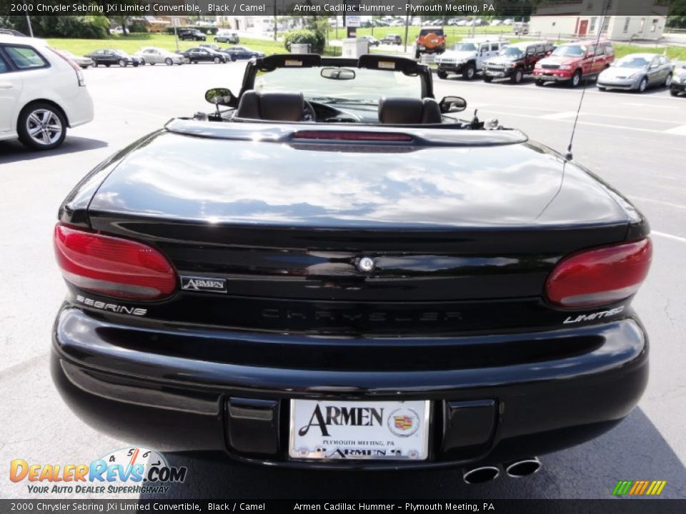 2000 Chrysler Sebring JXi Limited Convertible Black / Camel Photo #10