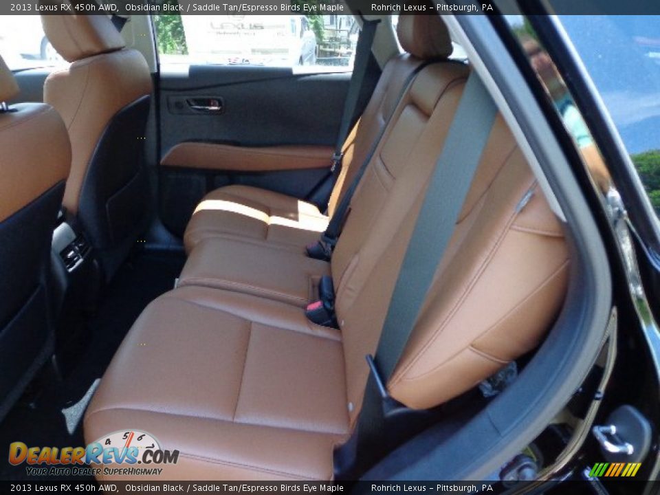 Saddle Tan/Espresso Birds Eye Maple Interior - 2013 Lexus RX 450h AWD Photo #11