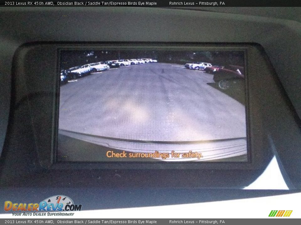 2013 Lexus RX 450h AWD Obsidian Black / Saddle Tan/Espresso Birds Eye Maple Photo #17