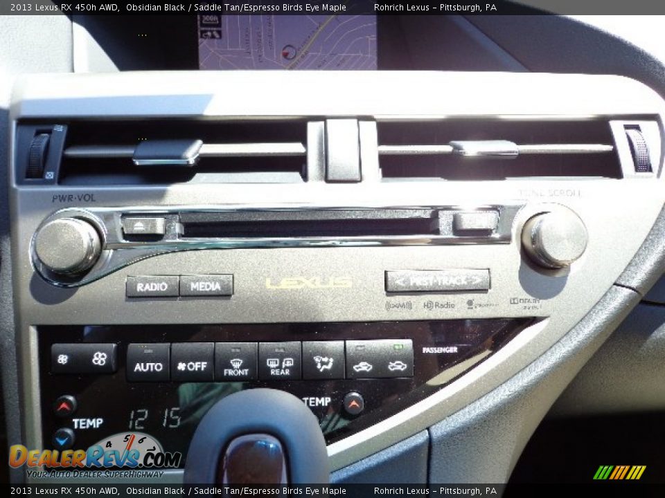 2013 Lexus RX 450h AWD Obsidian Black / Saddle Tan/Espresso Birds Eye Maple Photo #18