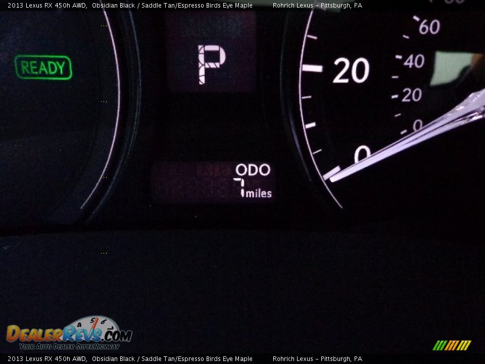 2013 Lexus RX 450h AWD Obsidian Black / Saddle Tan/Espresso Birds Eye Maple Photo #19