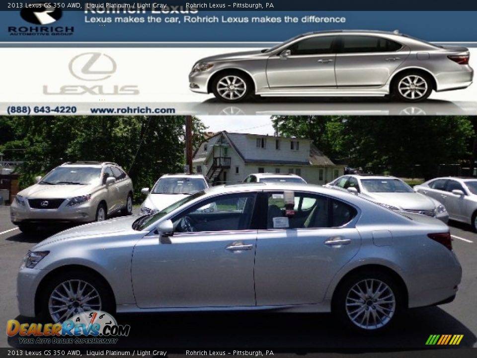 2013 Lexus GS 350 AWD Liquid Platinum / Light Gray Photo #1