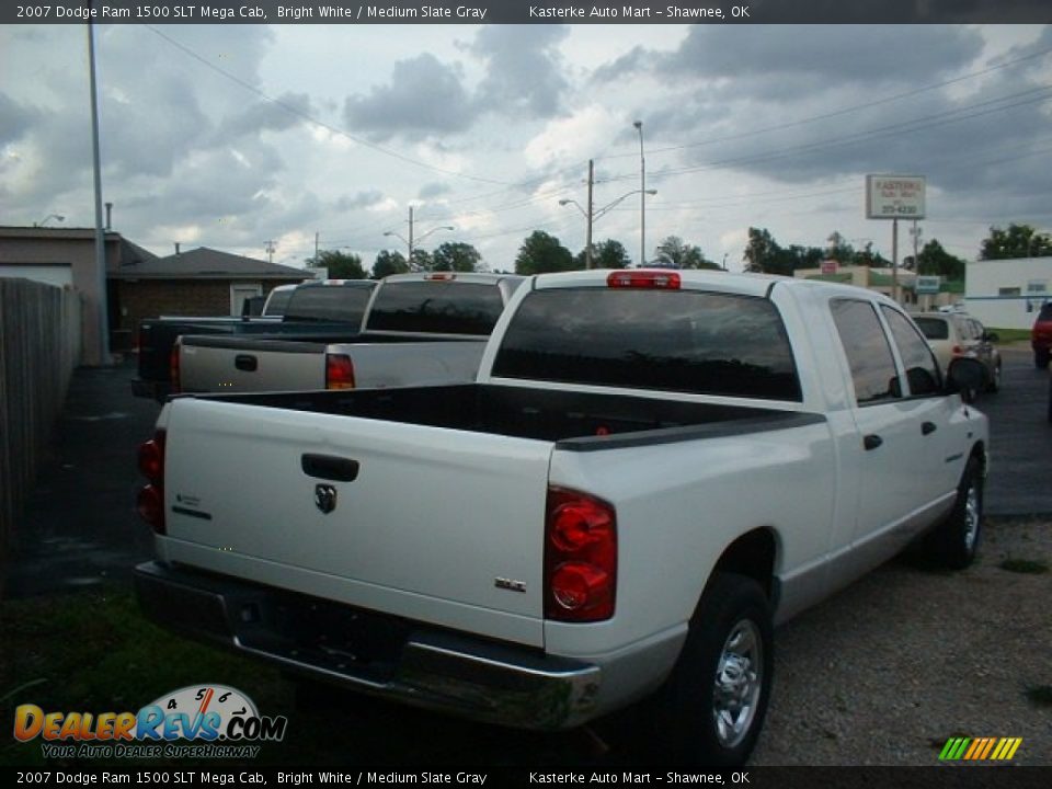 2007 Dodge Ram 1500 SLT Mega Cab Bright White / Medium Slate Gray Photo #6