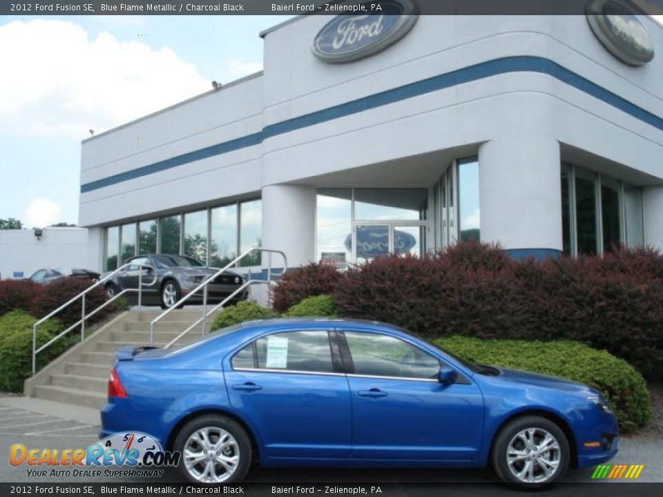 2012 Ford Fusion SE Blue Flame Metallic / Charcoal Black Photo #1