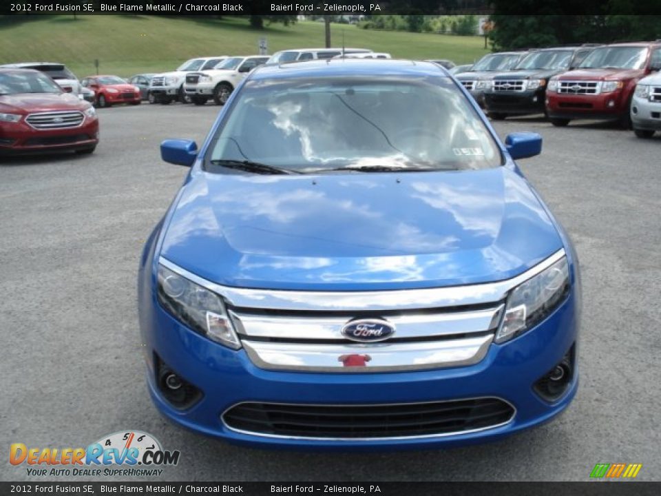 2012 Ford Fusion SE Blue Flame Metallic / Charcoal Black Photo #3