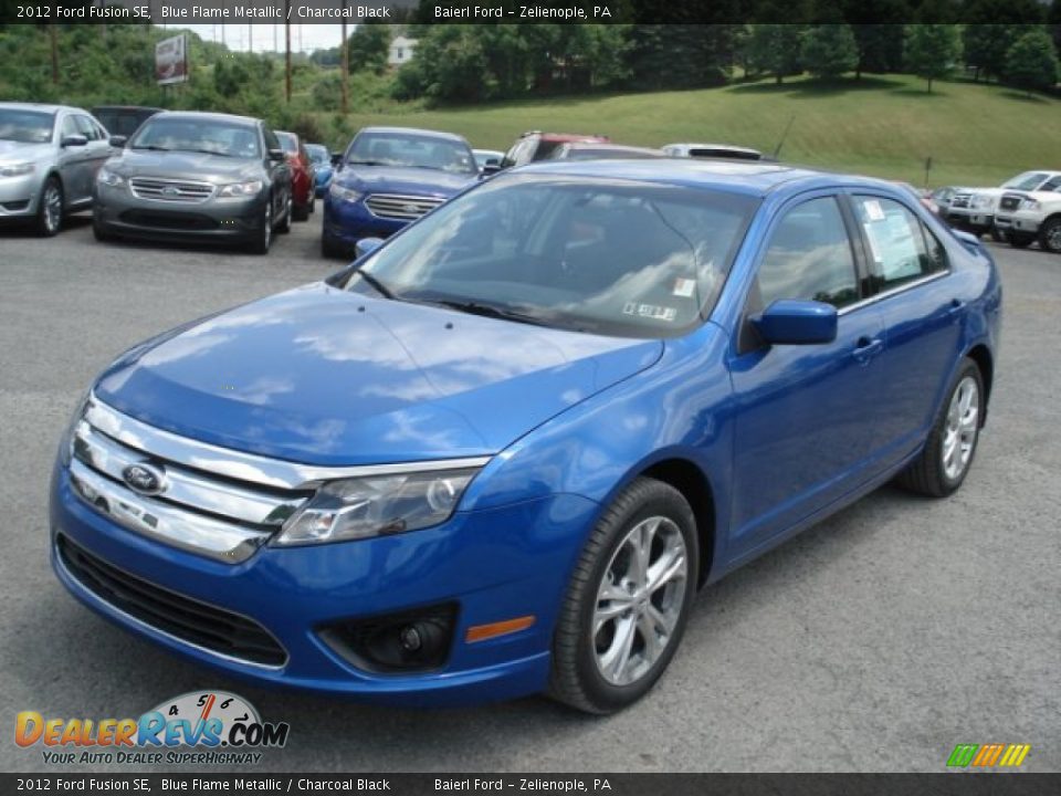 2012 Ford Fusion SE Blue Flame Metallic / Charcoal Black Photo #4