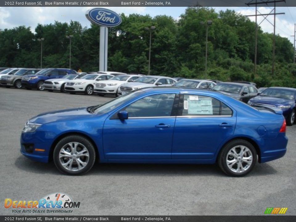 2012 Ford Fusion SE Blue Flame Metallic / Charcoal Black Photo #5