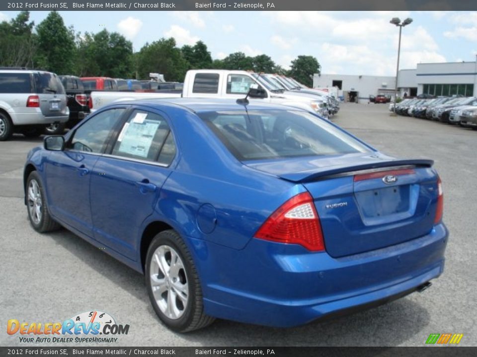 2012 Ford Fusion SE Blue Flame Metallic / Charcoal Black Photo #6