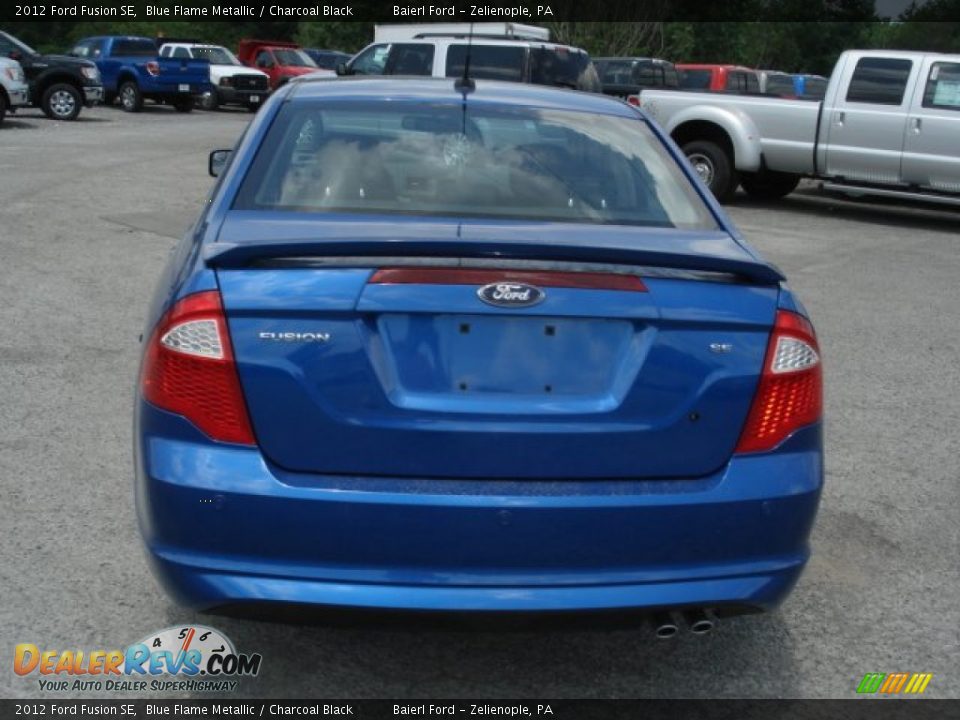 2012 Ford Fusion SE Blue Flame Metallic / Charcoal Black Photo #7