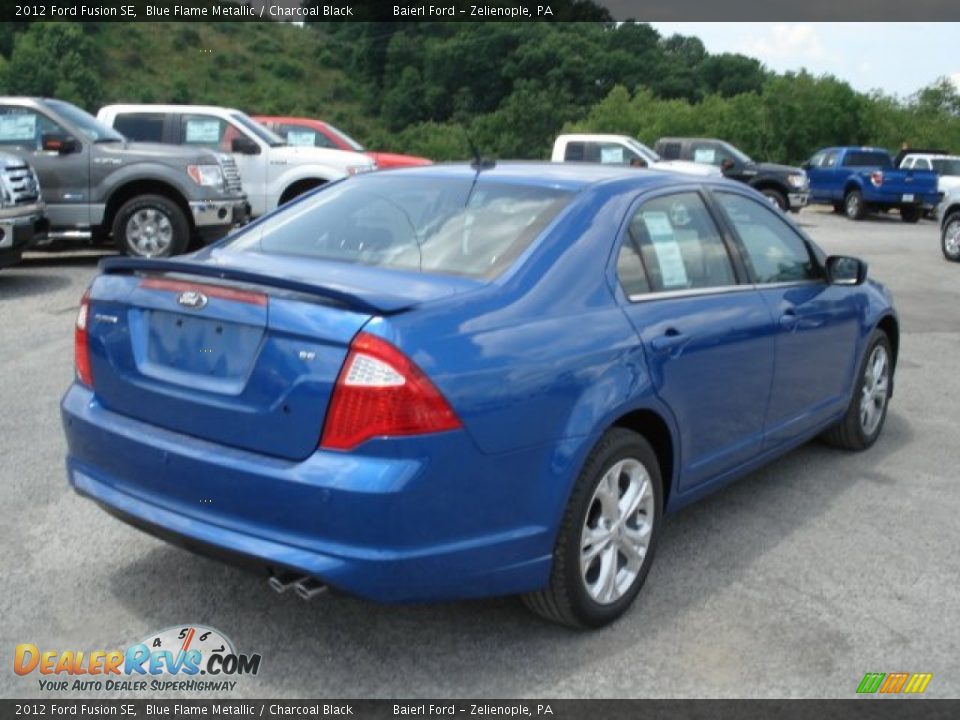 2012 Ford Fusion SE Blue Flame Metallic / Charcoal Black Photo #8