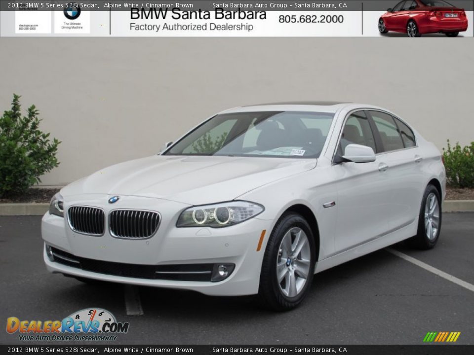 2012 BMW 5 Series 528i Sedan Alpine White / Cinnamon Brown Photo #1