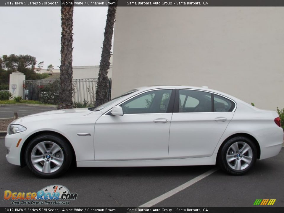 2012 BMW 5 Series 528i Sedan Alpine White / Cinnamon Brown Photo #2