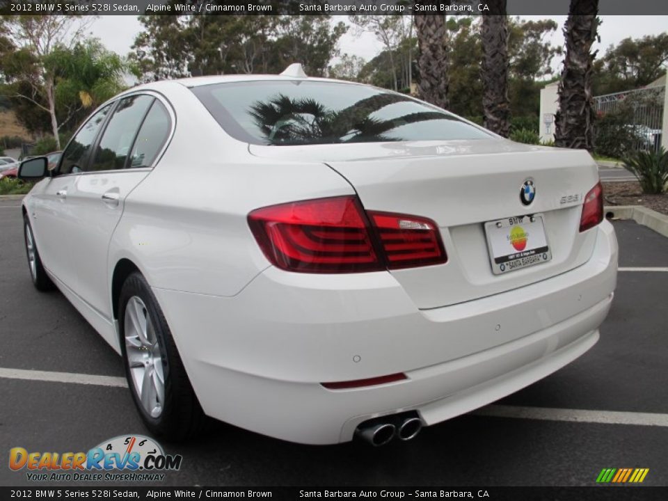 2012 BMW 5 Series 528i Sedan Alpine White / Cinnamon Brown Photo #3