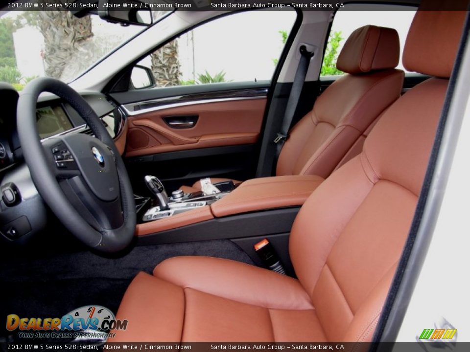 2012 BMW 5 Series 528i Sedan Alpine White / Cinnamon Brown Photo #6