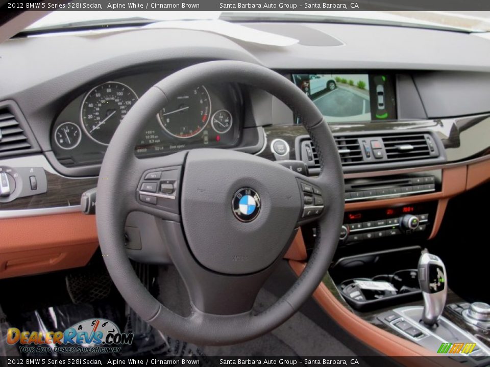 2012 BMW 5 Series 528i Sedan Alpine White / Cinnamon Brown Photo #7