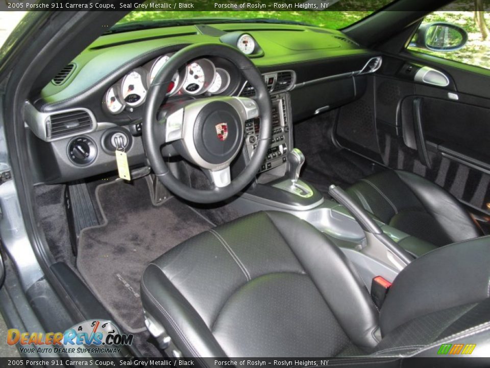 Black Interior - 2005 Porsche 911 Carrera S Coupe Photo #10