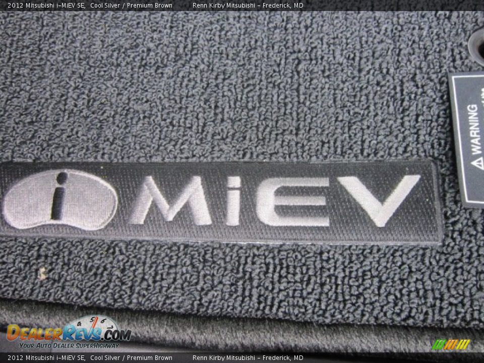 2012 Mitsubishi i-MiEV SE Cool Silver / Premium Brown Photo #12