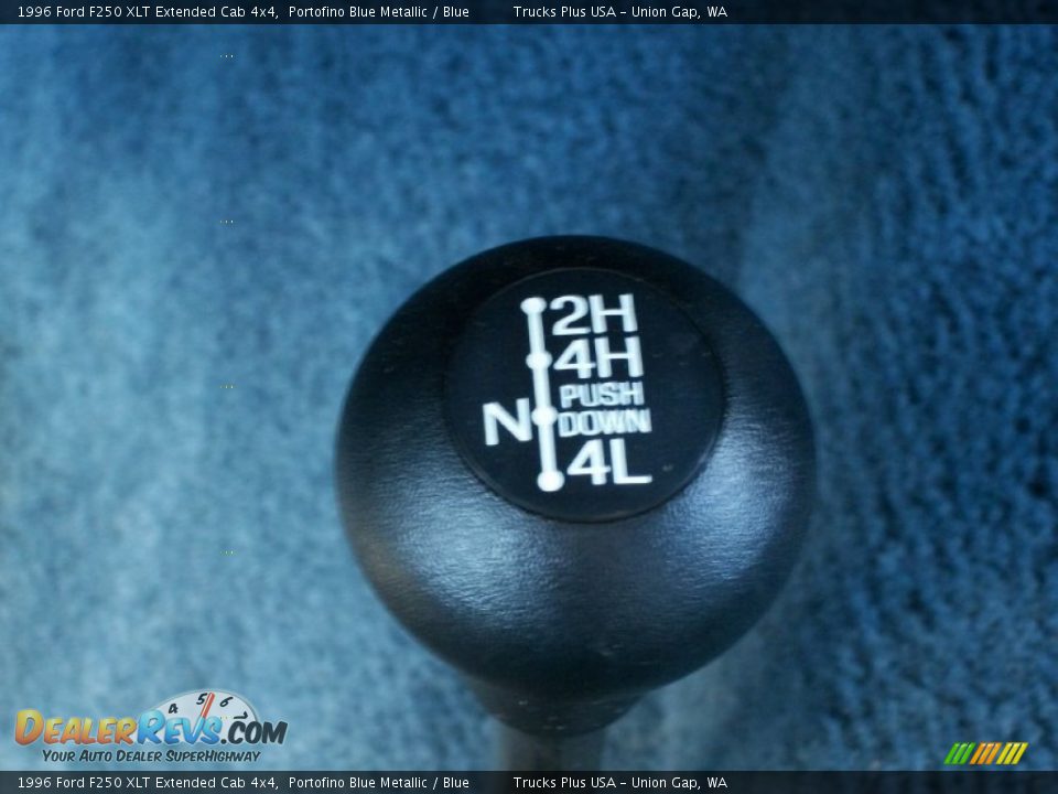1996 Ford F250 XLT Extended Cab 4x4 Portofino Blue Metallic / Blue Photo #6