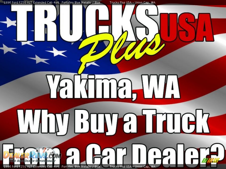 1996 Ford F250 XLT Extended Cab 4x4 Portofino Blue Metallic / Blue Photo #7