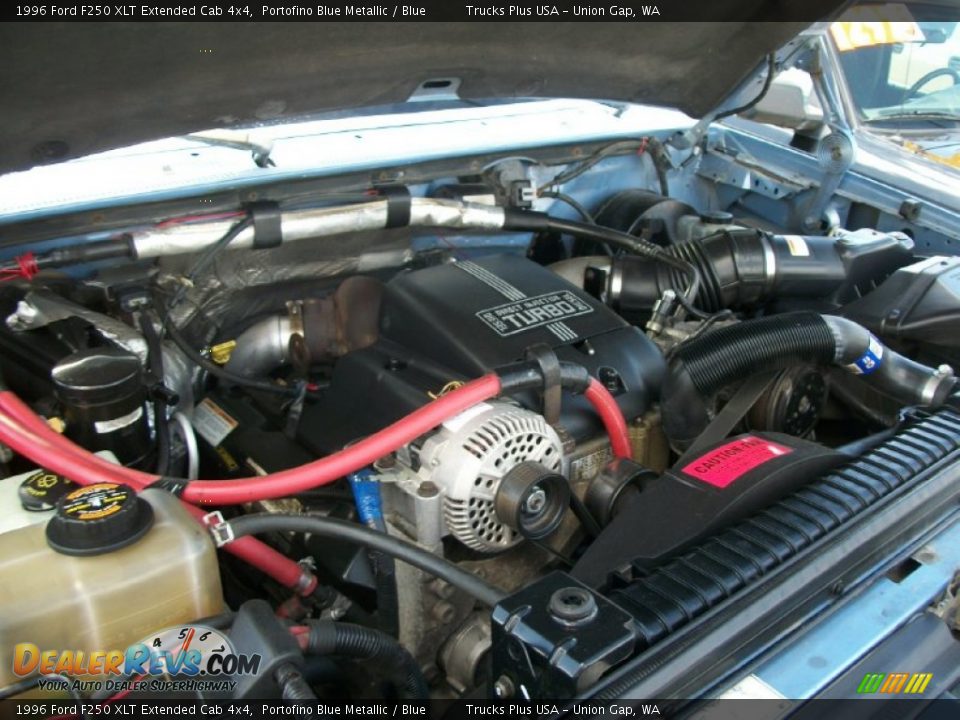 1996 Ford F250 XLT Extended Cab 4x4 Portofino Blue Metallic / Blue Photo #11