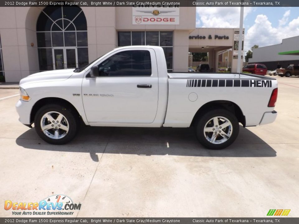 2012 Dodge Ram 1500 Express Regular Cab Bright White / Dark Slate Gray/Medium Graystone Photo #2