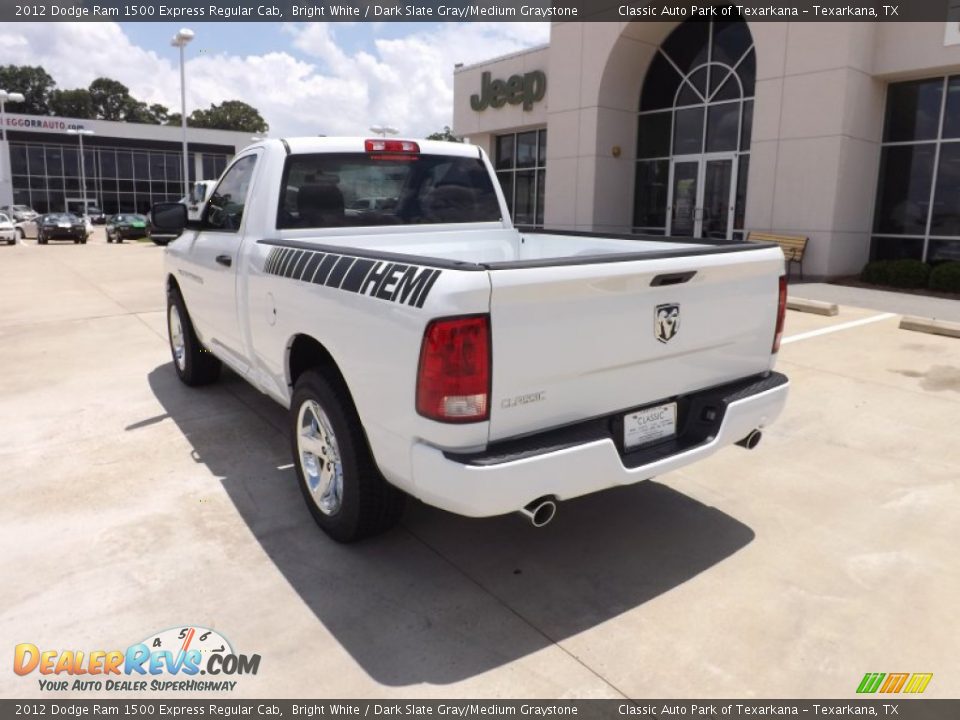 2012 Dodge Ram 1500 Express Regular Cab Bright White / Dark Slate Gray/Medium Graystone Photo #3