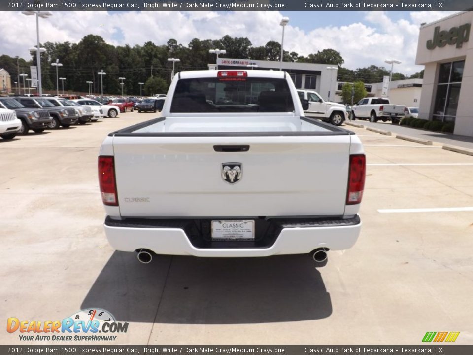 2012 Dodge Ram 1500 Express Regular Cab Bright White / Dark Slate Gray/Medium Graystone Photo #4