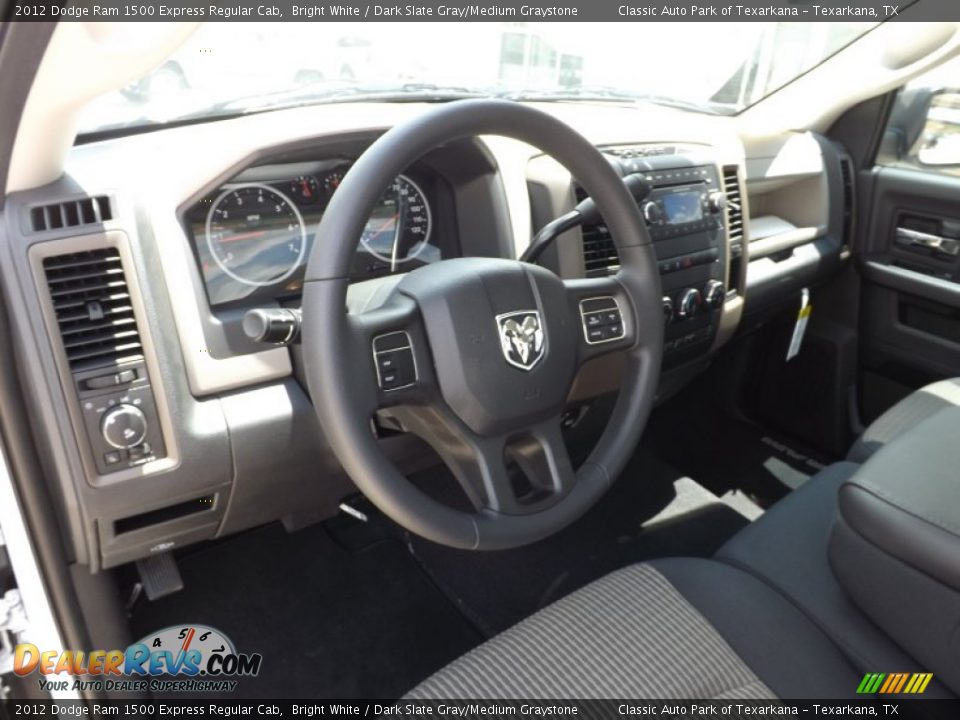 2012 Dodge Ram 1500 Express Regular Cab Bright White / Dark Slate Gray/Medium Graystone Photo #10