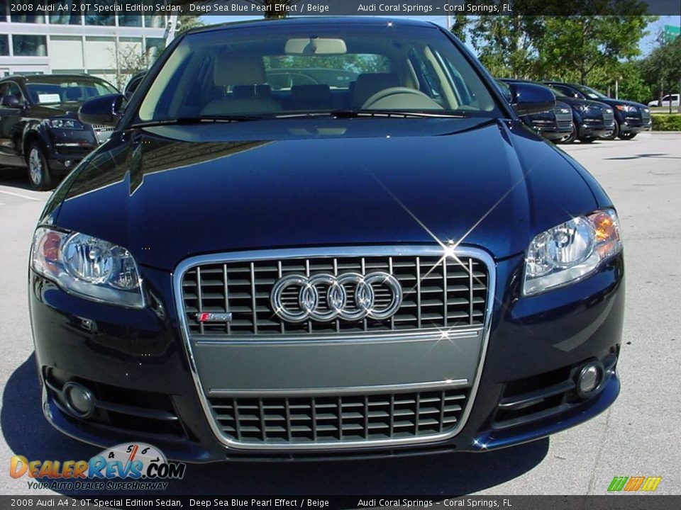 2008 Audi A4 2.0T Special Edition Sedan Deep Sea Blue Pearl Effect / Beige Photo #8
