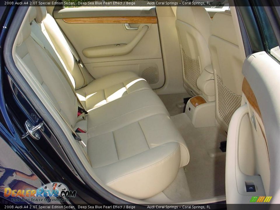 2008 Audi A4 2.0T Special Edition Sedan Deep Sea Blue Pearl Effect / Beige Photo #11