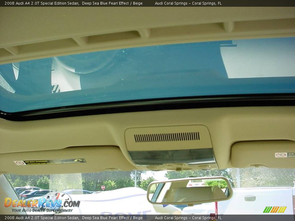2008 Audi A4 2.0T Special Edition Sedan Deep Sea Blue Pearl Effect / Beige Photo #12